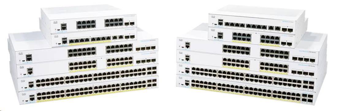 Cisco switch CBS250-24FP-4G, 24xGbE RJ45, 4xSFP, PoE+, 370W