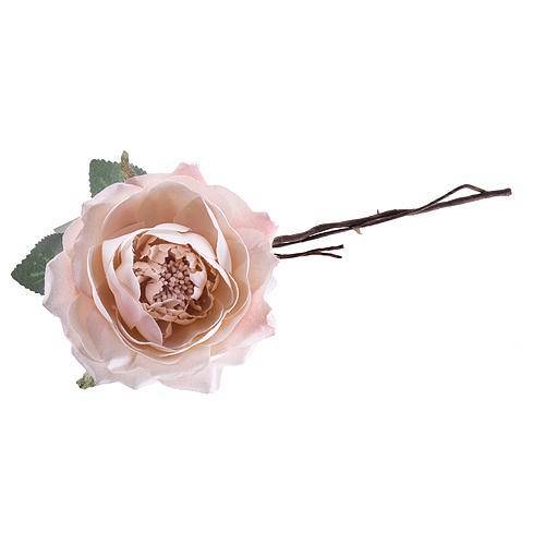Kvet MagicHome, ruža rozvitá, svetloružová, stonka, veľkosť kvetu: 11 cm, dĺžka kvetu: 22 cm, bal. 6 ks