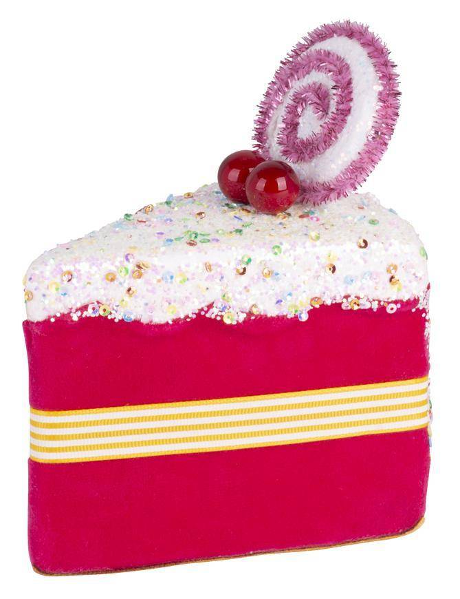 Dekoracia MagicHome Candy Line, koláčik, ružový, 13x9x15 cm, závesný