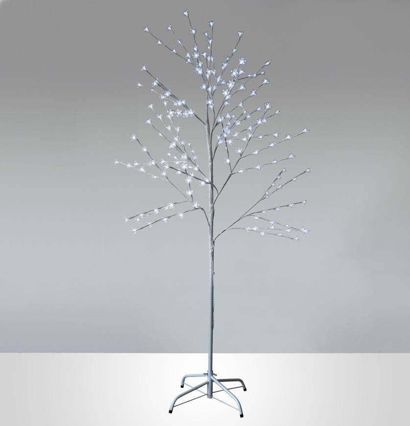 Strom MagicHome Cherry Tree, 180 cm, biely, LED studená biela, 230 V, IP44, exteriér