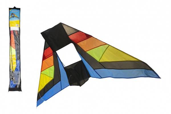 Šarkan - drak lietajúci nylon delta 183x81cm farebný v sáčku