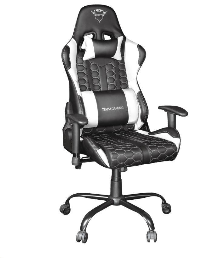 TRUST herní křeslo GXT 708W Resto Gaming Chair, bílá