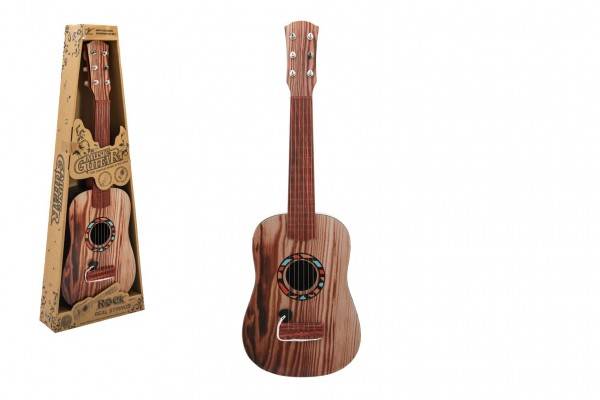 Teddies Gitara s trsátka plast 58cm v krabici 23x64x8cm