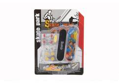 Skateboard prstový skrutkovací plast 9cm s doplnkami na karte 12,5x17x3cm - výber mix farieb