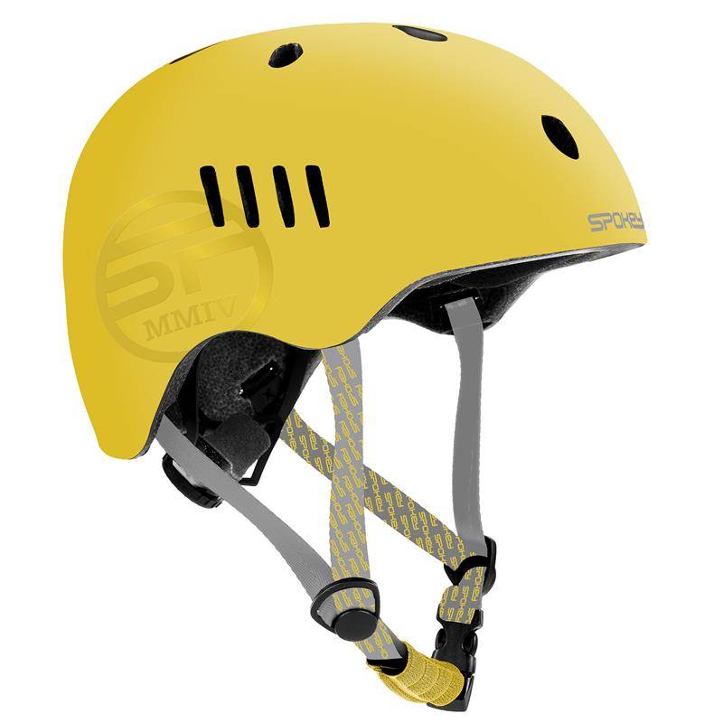 PUMPTRACK Juniorská cyklistická BMX přilba IN-MOLD, 54-58 cm, žlutá