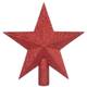 Ozdoba MagicHome Vianoce, 1 ks, 20 cm, hviezda, červená, na vianočný stromček