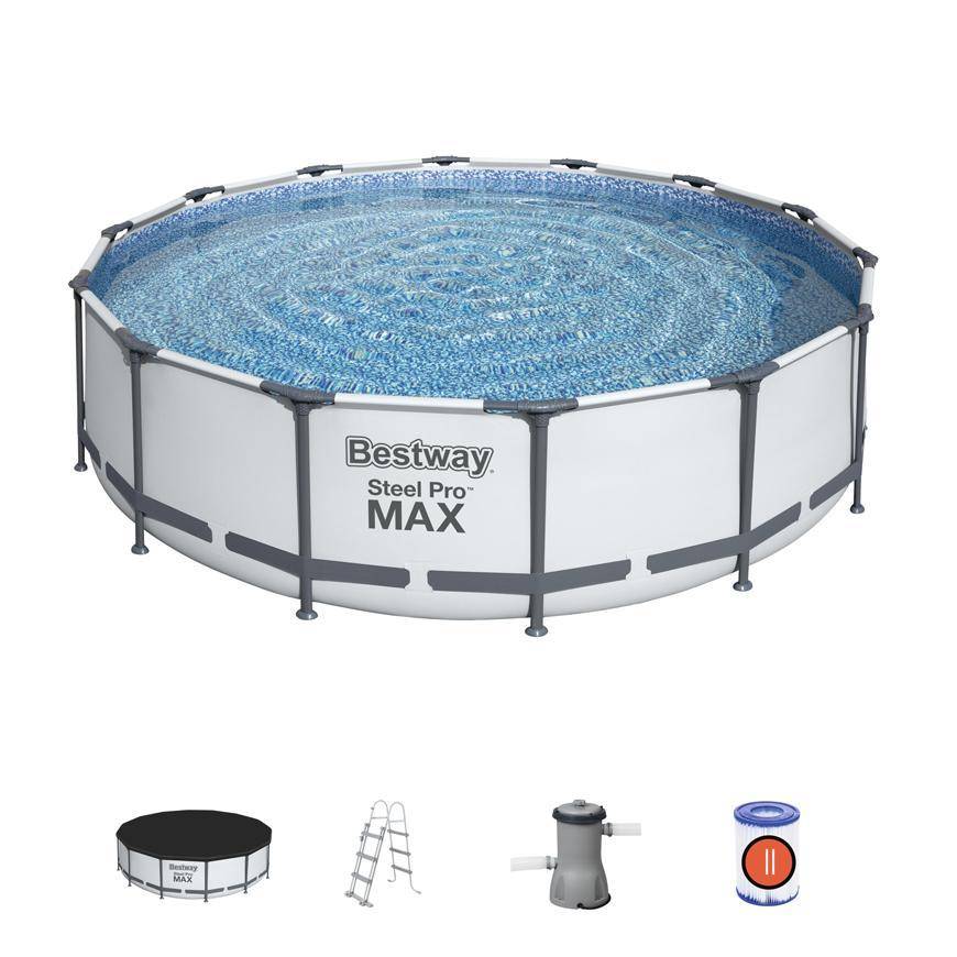 Bazén Bestway® Steel Pro MAX, 56950, filter, pumpa, rebrík, plachta, 4,27x1,07 m