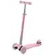 PLIER II Skladacia trojkolka detská so svietiacimi kolieskami, ružová