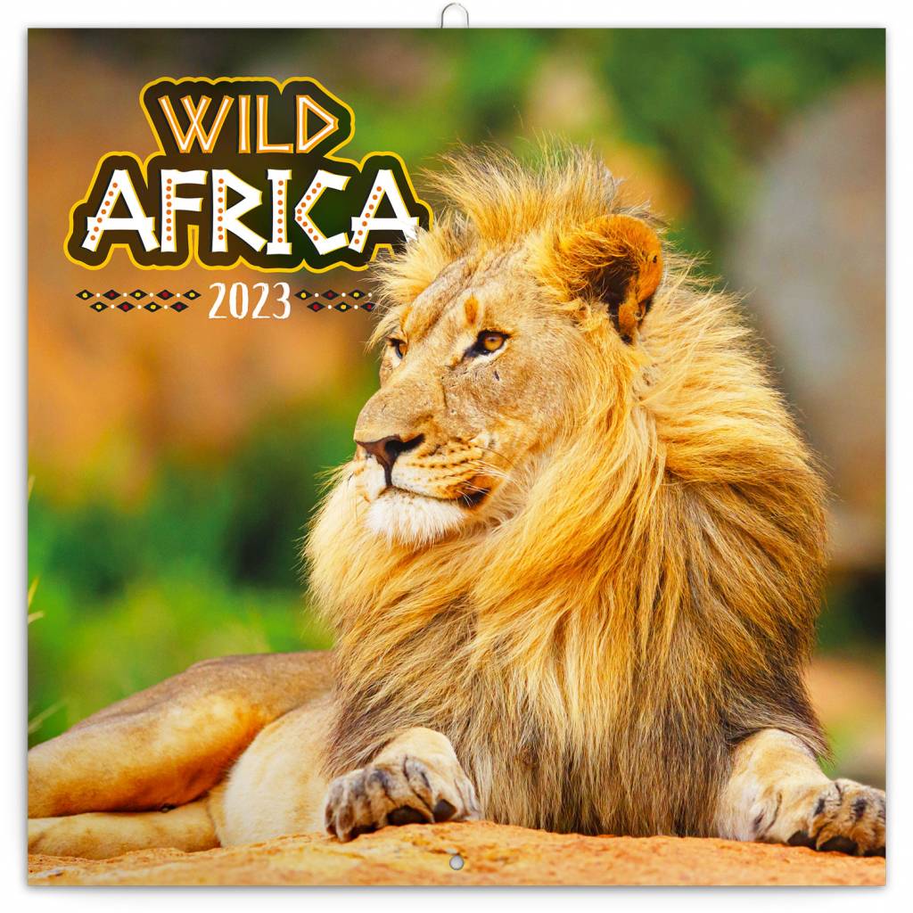 Poznámkový kalendár Divoká Afrika 2023, 30 × 30 cm