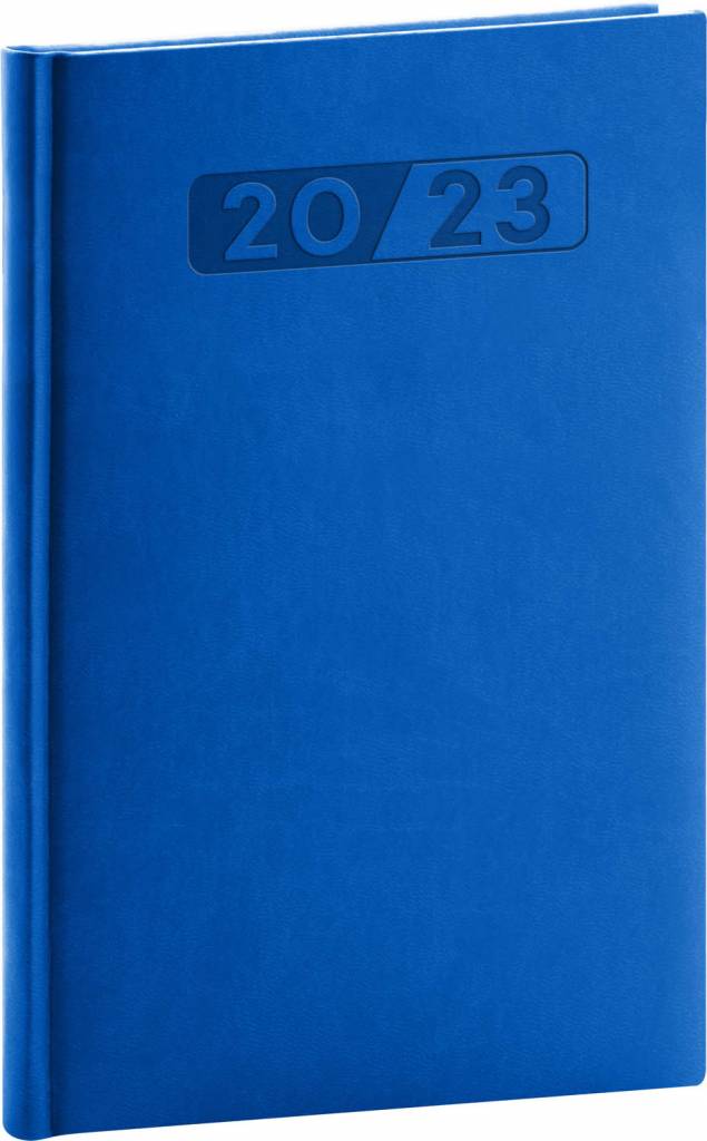 Týždenný diár Aprint 2023, modrý, 15 × 21 cm