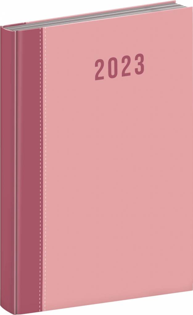 Denný diár Cambio 2023, ružový, 15 × 21 cm
