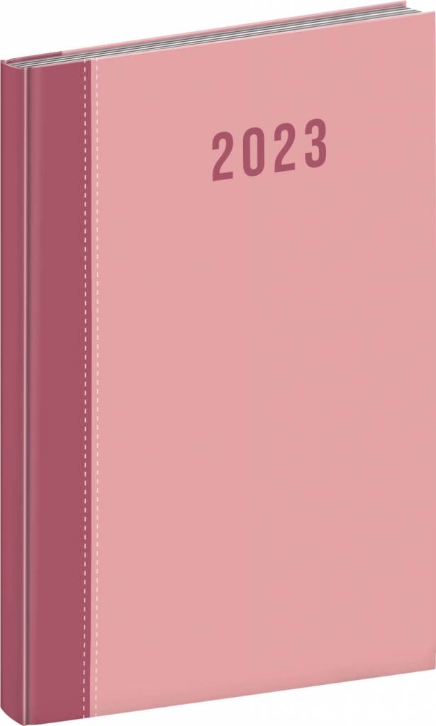 Týždenný diár Cambio 2023, ružový, 15 × 21 cm