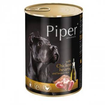 Piper PIPER konzerva 400g - s kuracími srdieckami a hnedou ryžou