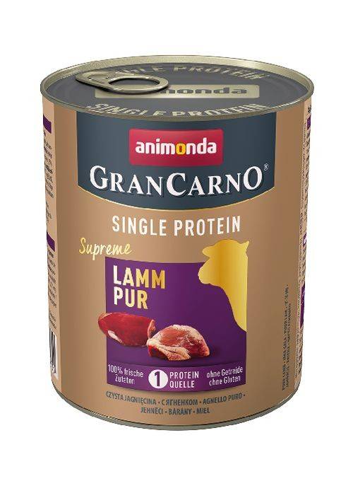 ANIMONDA Konzerva GRANCARNO Single Protein 800g - cisté jahnacie