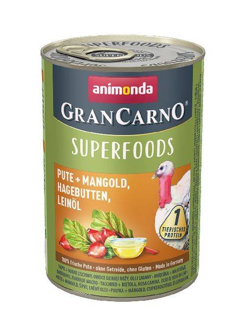 ANIMONDA Konzerva GRANCARNO Superfoods 400g - morka, mangold, šípky, ľanový olej
