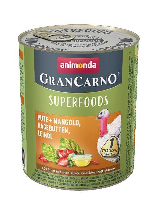 ANIMONDA Konzerva GRANCARNO Superfoods 800g - morka, mangold, šípky, lanový olej
