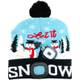 Čiapka Strend Pro X-mas Let it snow modrá L, 4x SMD LED, USB nabíjanie