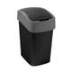 Kôš Curver® PACIFIC FLIP BIN 9L, 18,9x35x23,5 cm, čierno/šedý, na odpad