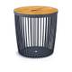 Stolík Clubo 335x330 mm, 2v1, univerzálny kôš, bambusové veko, 25 lit., antracit