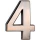 Číslo MagicHome ´4´, domové, s lepiacou páskou, bronzové, 70x100 mm, ABS