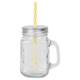 Pohár MagicHome, so slamkou, s viečkom, sklo, 480 ml