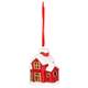 Dekorácia MagicHome Vianoce, Domček, LED, terakota, závesný, 5,5x5x7,2 cm