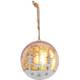 Dekorácia MagicHome Vianoce, Jeleň v guli, LED, závesná, MDF, 8,5x2x8,5 cm