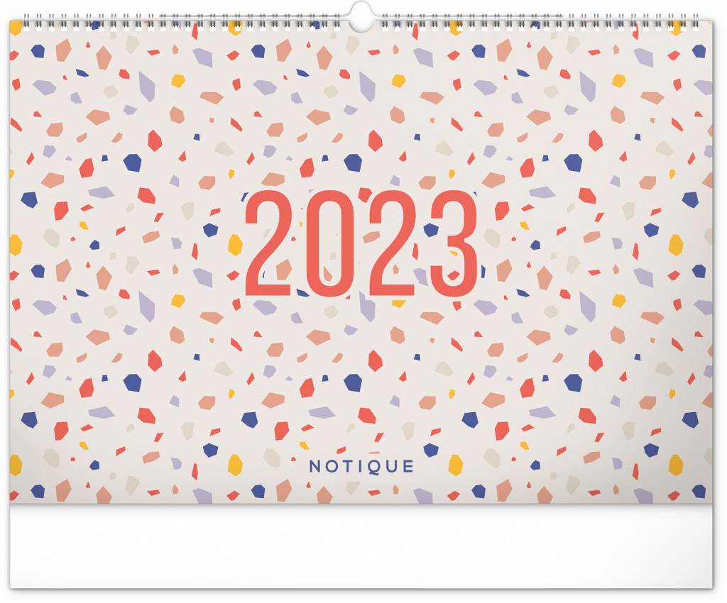 Nástenný plánovací kalendár Terazzo 2023, 48 × 33 cm