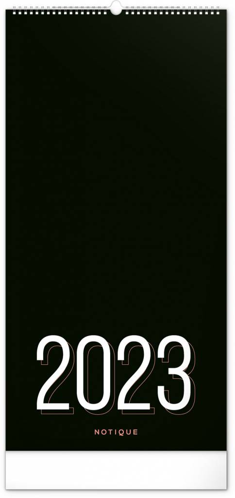 Nástenný plánovací kalendár Čierny 2023, 21 × 42 cm