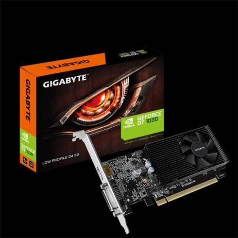 Gigabyte GT 1030, 2 GB GDDR4, 64 bit, 1x DVI, 1x HDMI, Low Profile GV-N1030D4-2GL