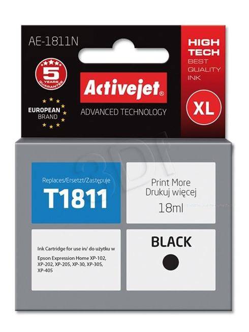 Atrament ActiveJet pre Epson T1811 Black AE-1811N