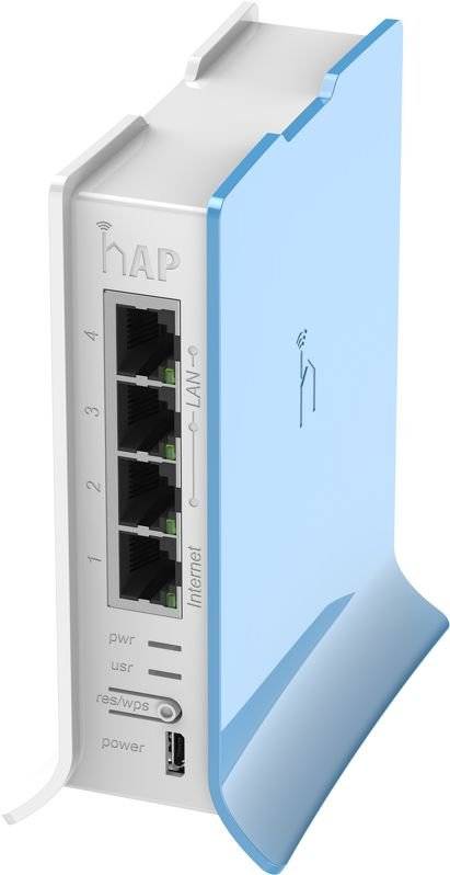 MIKROTIK RouterBOARD hAP 941-2nD-TC + L4 (650MHz; 32MB RAM, 4xLAN switch, 1x 2,4GHz plastic case, zdroj)