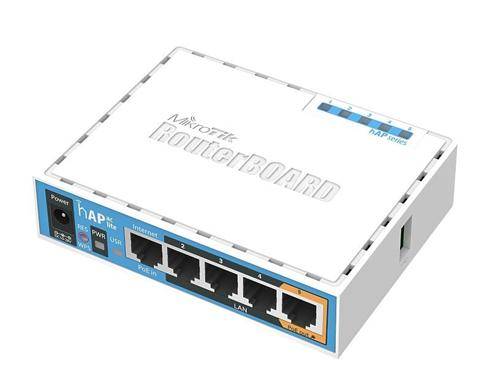 MIKROTIK RouterBOARD hAP AC lite + L4 (650MHz, 64MB RAM, 5xLAN switch, 1x 2,4+5GHz, plastic case, zdroj)