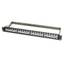 OXnet 19" modulárny patch panel 48port 1U vhodný pre UTP i STP keystony, prazdny bez keystonov, čierny
