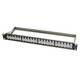 OXnet 19" modulárny patch panel 48port 1U vhodný pre UTP i STP keystony, prazdny bez keystonov, čierny