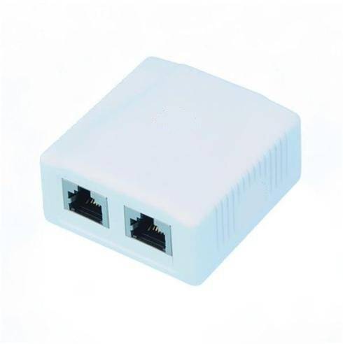 OXnet Zásuvka Basic STP 2 port, Cat5E na omietku, biela