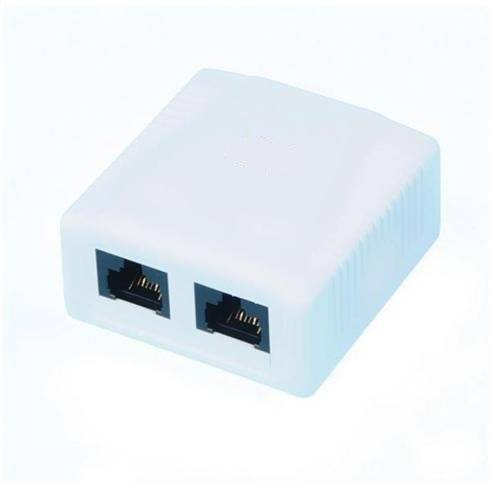 OXnet Zásuvka Basic UTP 2 port, Cat5E na omietku, biela