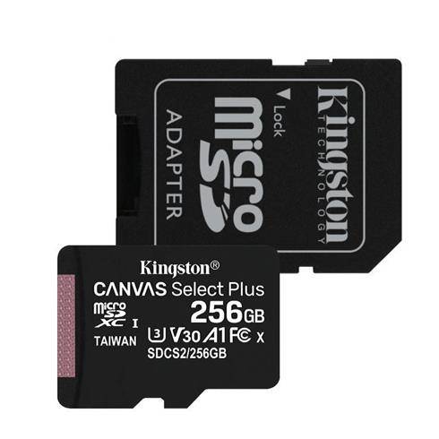 Kingston 256GB micSDXC Canvas Select Plus 100R A1 C10 Card + adaptér