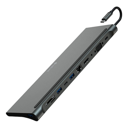 Devia USB-C Hub Leopard Series 11 in 1 - Gray