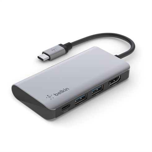 Belkin Connect USB-C 4-in-1 Multiport Adapter - Space Gray