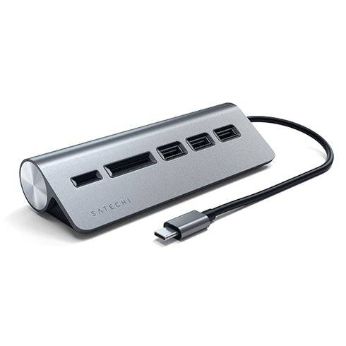 Satechi USB-C Hub & Card Reader - Space Gray Aluminium