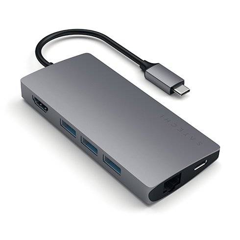 Satechi USB-C Multiport adaptér 4K 8ports V2 - Space Gray Aluminium
