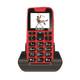 EVOLVEO EasyPhone, mobilný telefón pre seniorov s nabíjacím stojanom (červený)