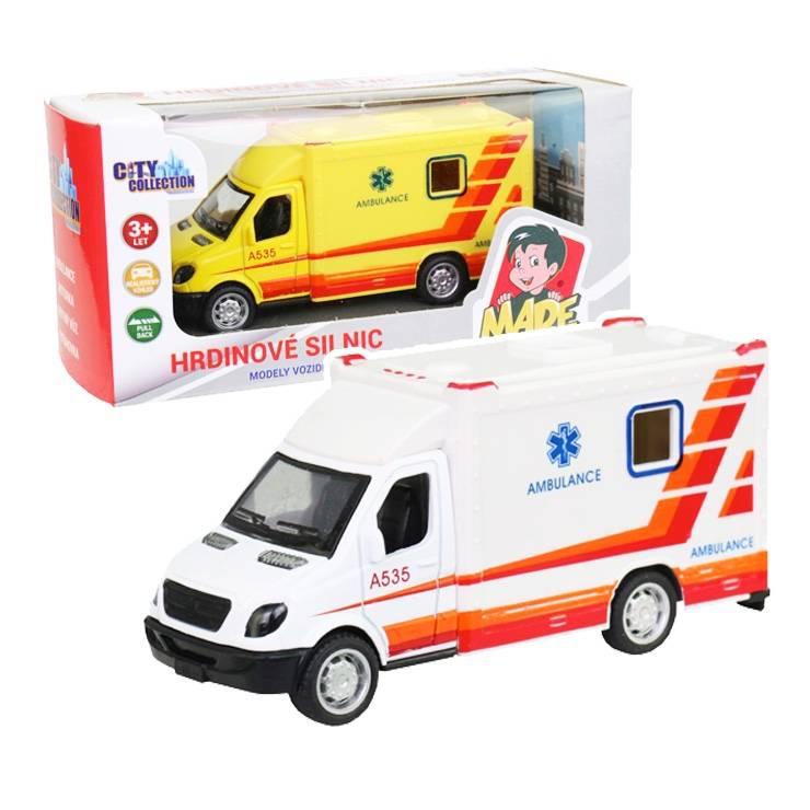 Ambulancia kovová, spätný chod