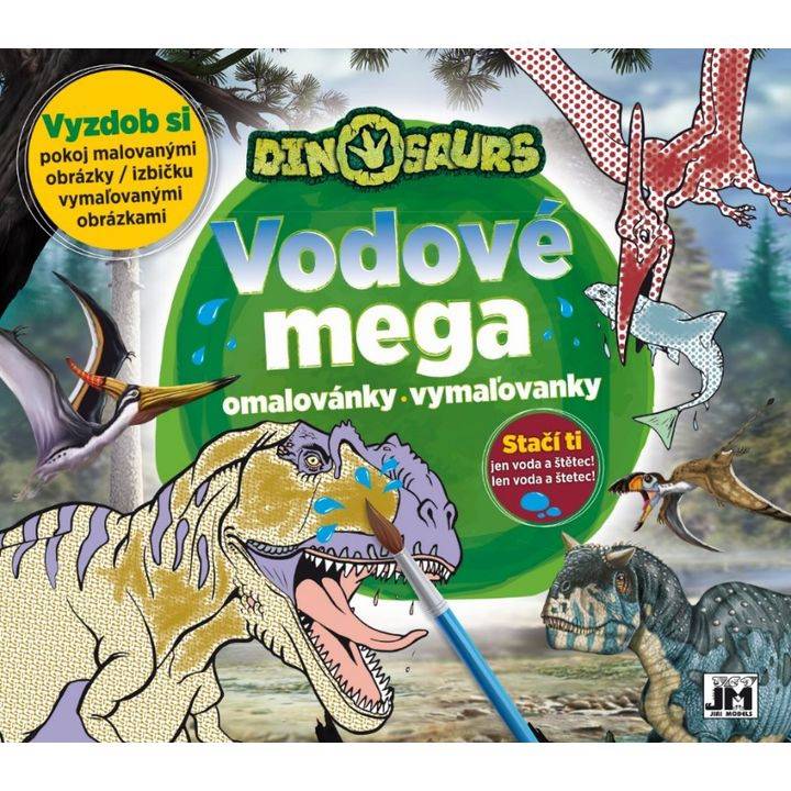 Mega vodová omaľovánka A3 - Dinosaury