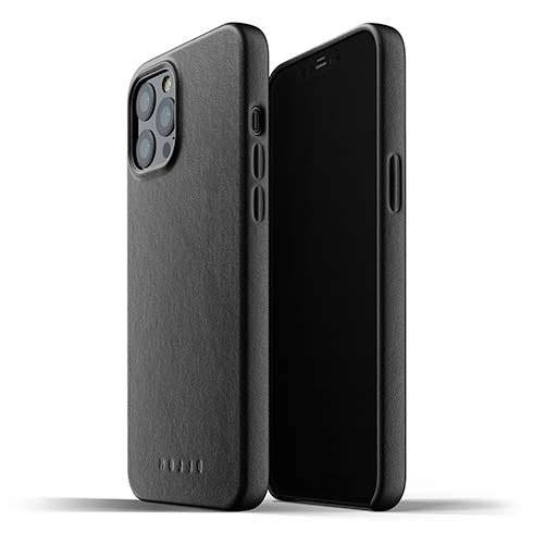 Mujjo kryt Full Leather Case pre iPhone 12 Pro Max - Black