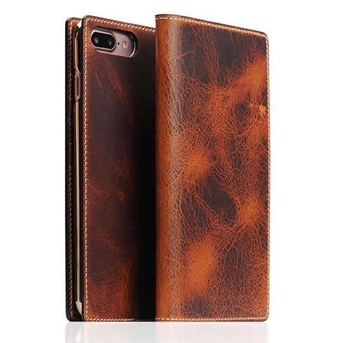 SLG Design puzdro D7 Italian Wax Leather pre iPhone 7 Plus/8 Plus - Brown