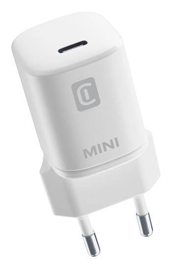 CellularLine Sieťová nabíjačka Mini s USB-C portom, 20W, biela