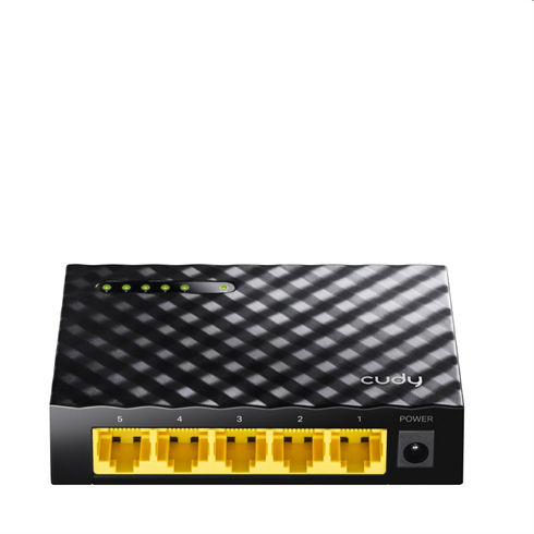 Cudy 5-Port Gigabit Switch, 5 10/100/1000M RJ45 Ports, Desktop, Power Saving, Plug & Play