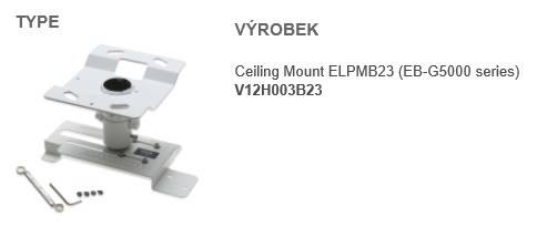 EPSON Ceiling Mount ELPMB23 pro EB-19xx,17xx,8x,8xx,EB-Sx,EB-Xx,EB-Wx Ceiling Kit - stropní držák projektoru
